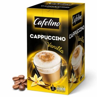 Cafelino – Băutură instant Cappuccino Vanilie 17 g – 8 bucăți în cutie