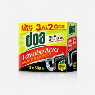 Doa - Pudră pentru Desfundarea Chiuvetelor - 3 x 50g