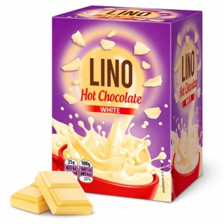 LINO – Băutură instant cu ciocolată albă 25 g – 10 bucăți în cutie