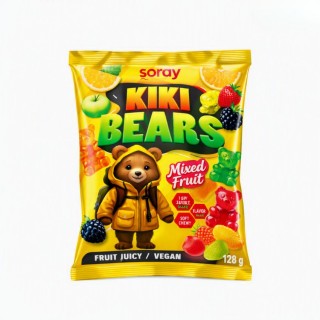 SORAY Confectionery Alibon ursuleți jeleu cu aromă de fructe, 128 g