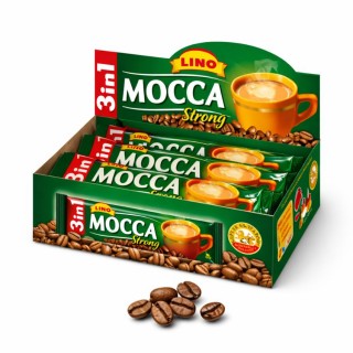 Băutură instant de cafea Lino Mocca 3 în 1 Strong 11 g – 10 buc. în cutie