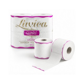 Luxica® Quintet – Hârtie igienică cu 5 straturi, 250 foi, 35 m