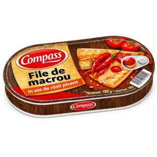 File de macrou în sos de roșii picant - 180g
